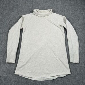 PATAGONIA Women's Tunic Long Sleeve Sweater Organic Cotton Blend Light Gray Sz M